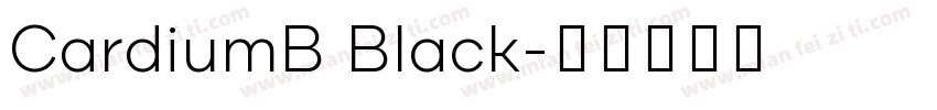 CardiumB Black字体转换